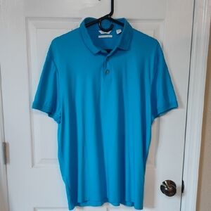 Calvin Klein The Liquid Touch Polo Men's Size Large In Light Blue